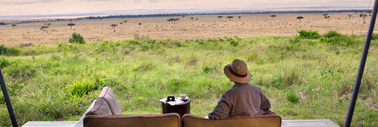  Views out of the Masai Mara plains at andBeyond Bateleur Camp