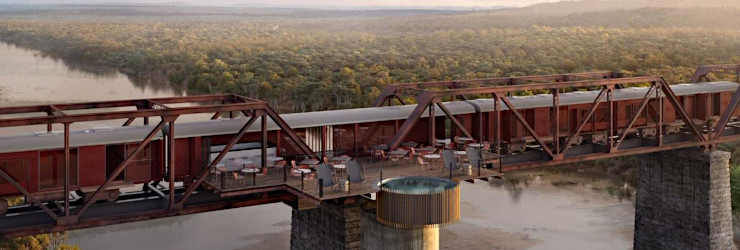 A view of the Kruger Shalati - The Train on the Bridge