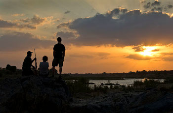 Sundowners overlooking the Sweni River