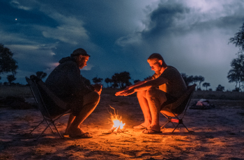 Enjoy a campfire each night on trail