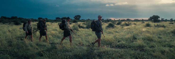 On trail in the Kalahari