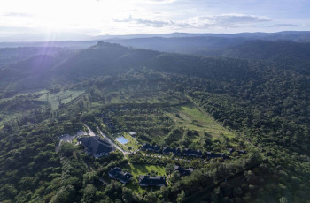  Aerial view of the Ngorongoro Coffee Lodge property