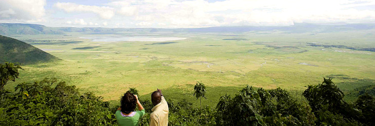 A view out into the Ngorongoro Crater