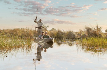 A traditional mokoro ride through the waterways