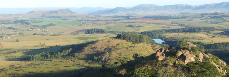 Views over the rolling hills in eSwatini