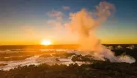 Sunrise over Victoria Falls 